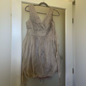 Elegant Cream Sleeveless Dress